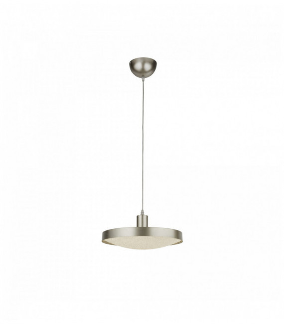 LED-Suspension Untertasse - Silber mit Kristallsand Diffusor
