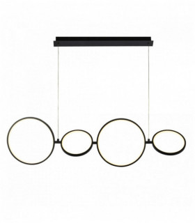 Circus led ring pendant light, 4 bulbs, matt black
