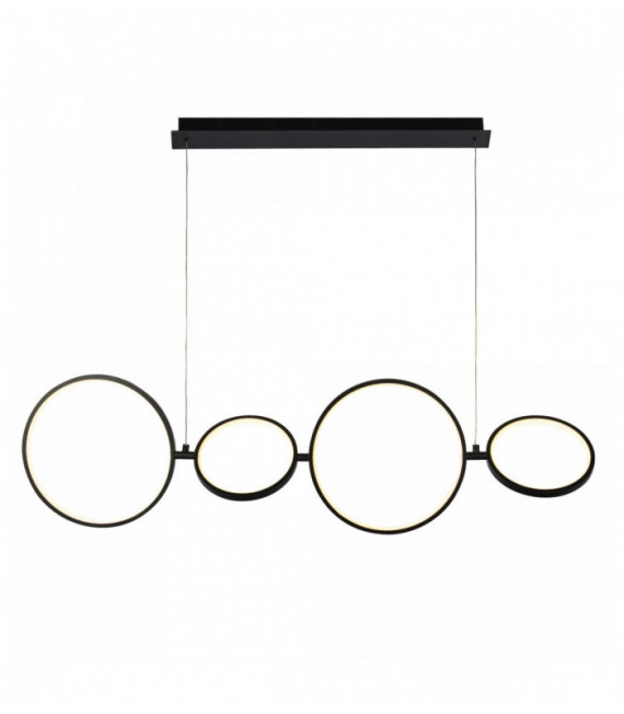 Circus led ring pendant light, 4 bulbs, matt black