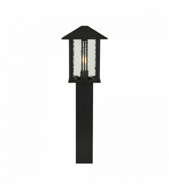 Venice outdoor post 1 bulb height 740mm - black with water glass