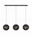 Suspension en osier 3 ampoules bar en osier noir