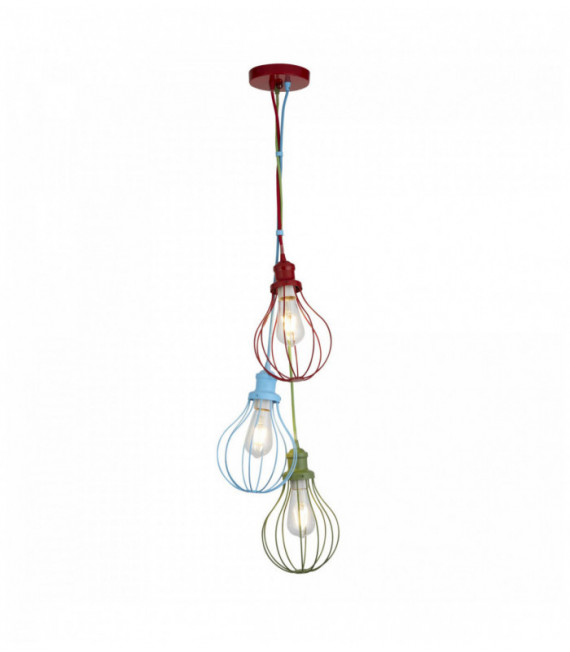Suspension cage à ballon multi-gouttes 3 ampoules pour enfants