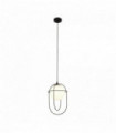 Axis pendant light 1 bulb - black with opal glass ball