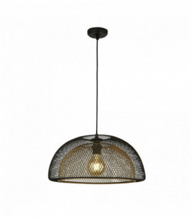 Dual mesh Suspensionsschicht Waben 1 Birne, schwarz außen mit Gold Innen