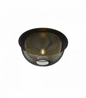 nido de abeja techo 1 ampolla con malla - exterior negro con interior de oro