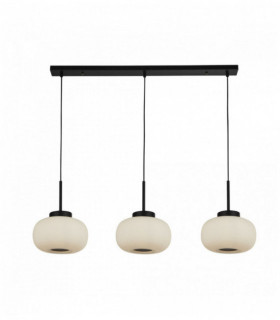 Suspension lumina 3 ampoules avec verre strié givré