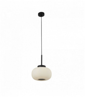 Suspension lumina 1 ampoule avec verre strié givré