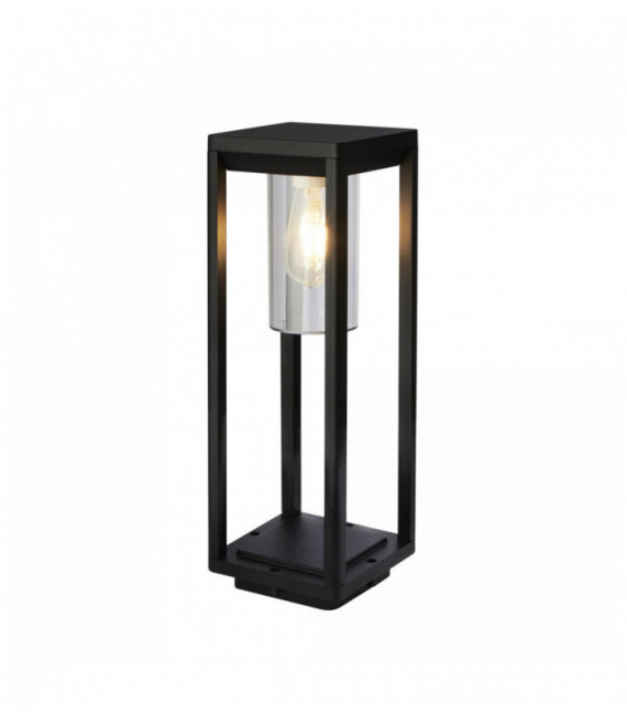 Alberino lampadina esterno 1 - 450 mm nero con diffusore trasparente