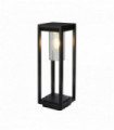 Poteau extérieur 1 ampoule - 450 mm, noir avec diffuseur transparent