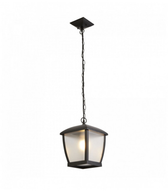 Outdoor-Suspension SEATTLE - schwarz mit transparent gefrostetem Acryl-Paneele