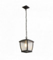 Outdoor pendant lamp seattle - black with transparent frosted acrylic panels