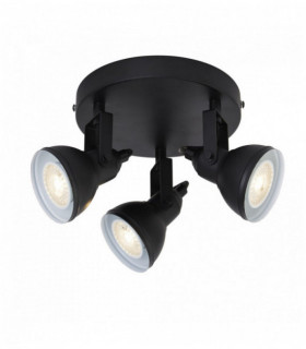 Projecteur spot focus 3 ampoules - noir