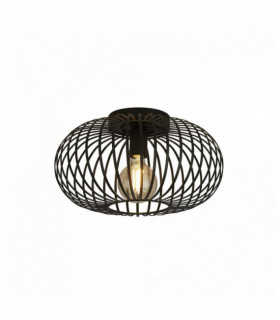 Suspension avery 1 ampoule convertible en  semi plafonnier, noir mat