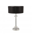 Lampe de table new orleans 1 ampoule chrome avec abat-jour noir / intérieur argent
