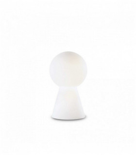 Weiße BIRILLO Tischlampe 1 Glühlampe Durchmesser 24 cm
