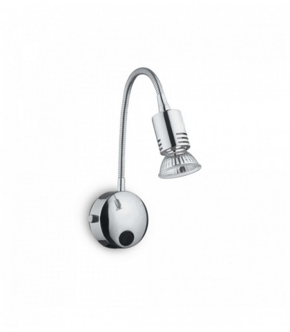 Chrom Wandleuchte FLEX 1 Glühbirne