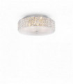 White crystal ceiling light ROMA 6 bulbs