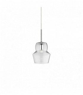 Suspension Transparente ZENO 1 ampoule Diamètre 16 Cm