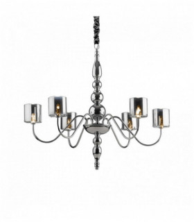 Pendente DUCA cromato 6 lampadine