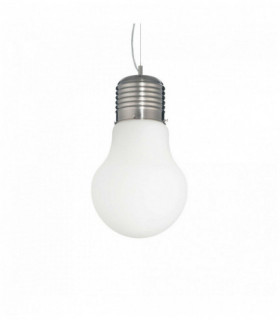 LUCE BIANCO Nickel Pendelleuchte 1 Glühlampe