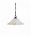 Amber pendant lamp FOGLIA 1 metal bulb