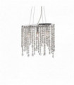 Chrome pendant in crystal RAIN CLEAR 3 bulbs