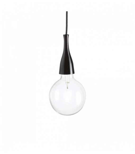 MINIMAL Negro Colgante 1 bombilla