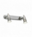 ALFA nickel wall light 2 bulbs