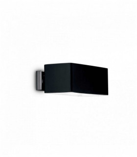 BOX black wall light 2 bulbs
