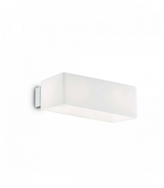 Weiße Wandleuchte BOX 2 Glühbirnen
