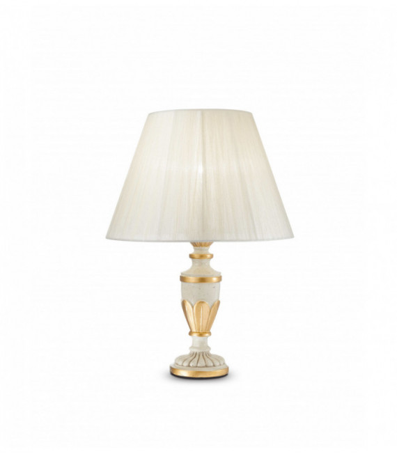 FIRENZE lámpara de mesa blanca antigua 1 bombilla