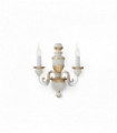 FIRENZE antique white wall light 2 bulbs