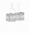 Chromed crystal pendant AURORA 5 bulbs