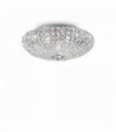Plafonnier Chrome en cristal VIRGIN 6 ampoules