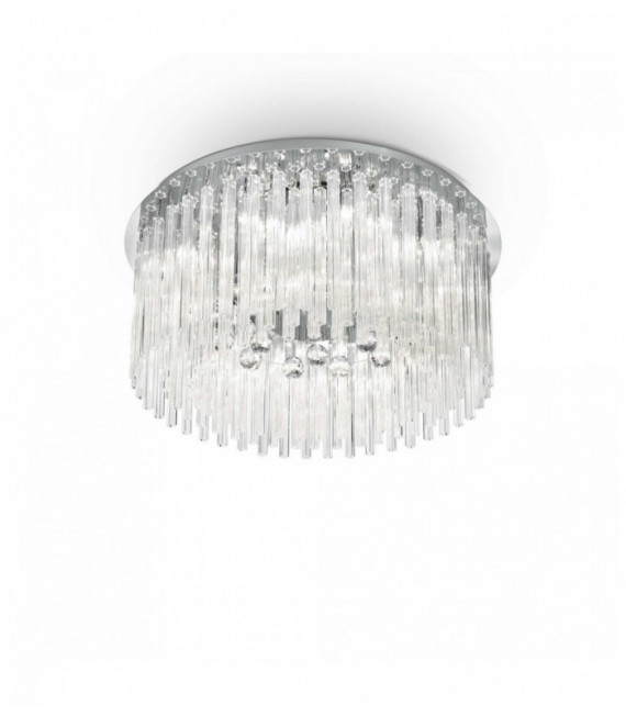 ELEGANTE Plafoniera cromata 12 lampadine