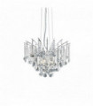 Chrome-plated pendant lamp AUDIL-77 6 bulbs