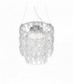 Chrome pendant light ALBA 7 bulbs