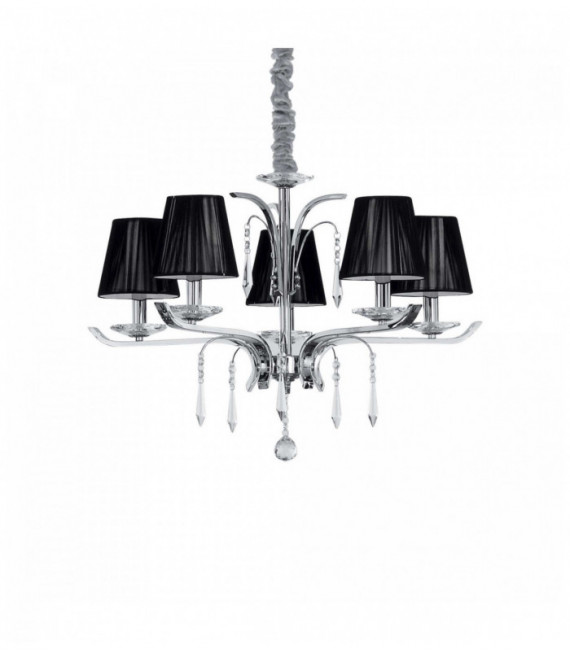 ACCADEMY chrome crystal pendant light 5 bulbs