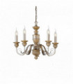 DORA antique gold pendant light 5 bulbs