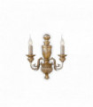 DORA antique gold wall light 2 bulbs