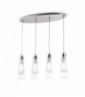 KUKY Ciondolo trasparente 4 lampadine