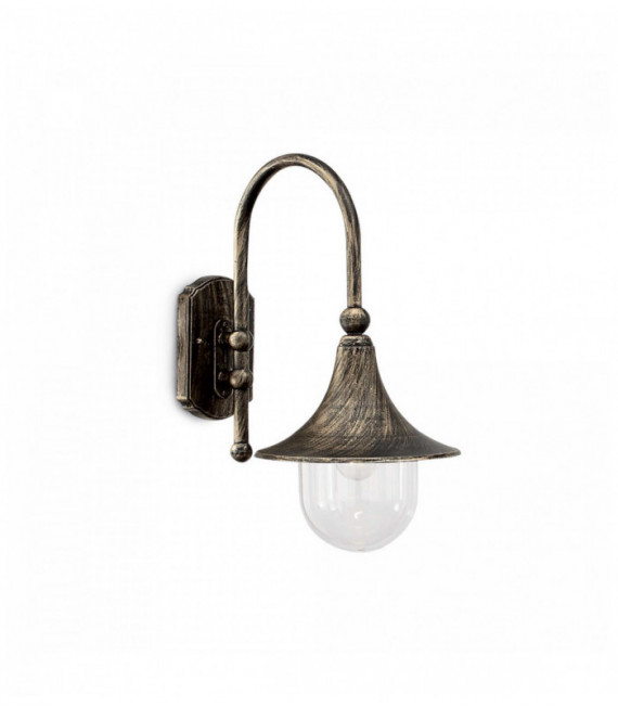 Lampada da parete nera antica CIMA 1 lampadina