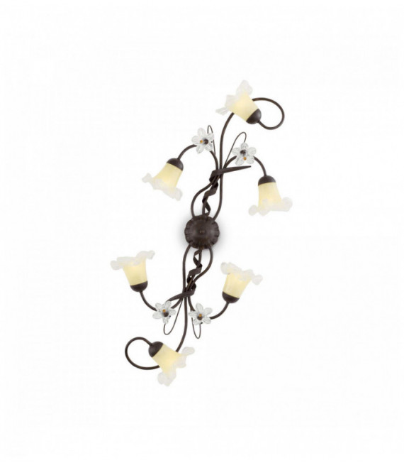 Plafonnier Rouille TIROL 6 ampoules