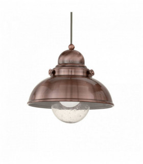 SAILOR copper pendant lamp 1 metal bulb
