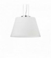White suspension CYLINDER 1 bulb Diameter 85 Cm