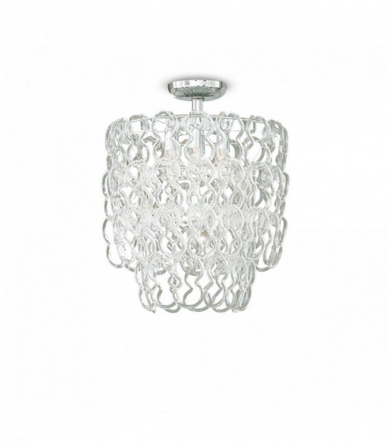 Plafoniera cromata ALBA 7 lampadine