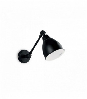 Lampada da parete nera NEWTON 1 lampadina