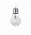 Aluminum pendant light LUCE MAX 1 metal bulb
