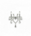 Chrome wall light in crystal FLORIAN 2 bulbs