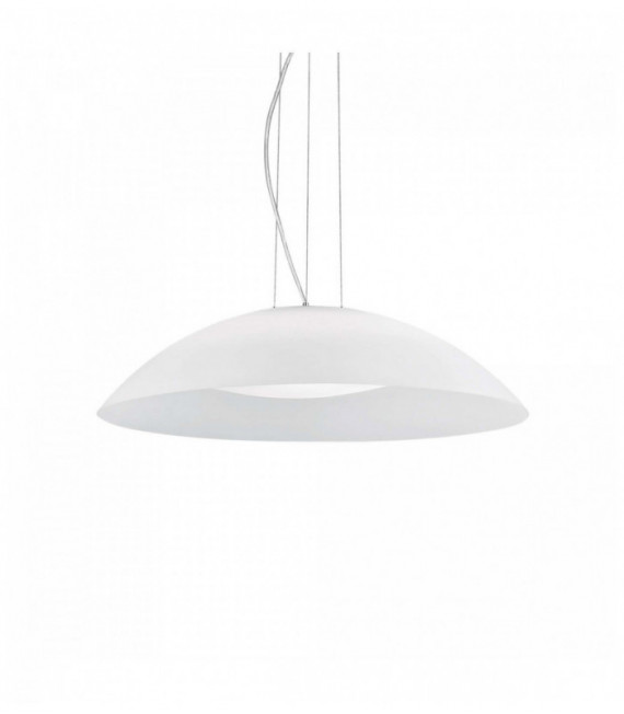 Weiße Pendelleuchte LENA 3 Lampen Breite 11 cm